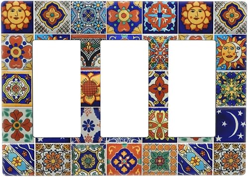 Miniatura 57 de 70s Retro Sun 1 Gang Outlet Covers Dúplex Receptáculo Hippie Hongo Placa de pared Decorativa Boho Sol Sunrise placa frontal Placa de interruptor