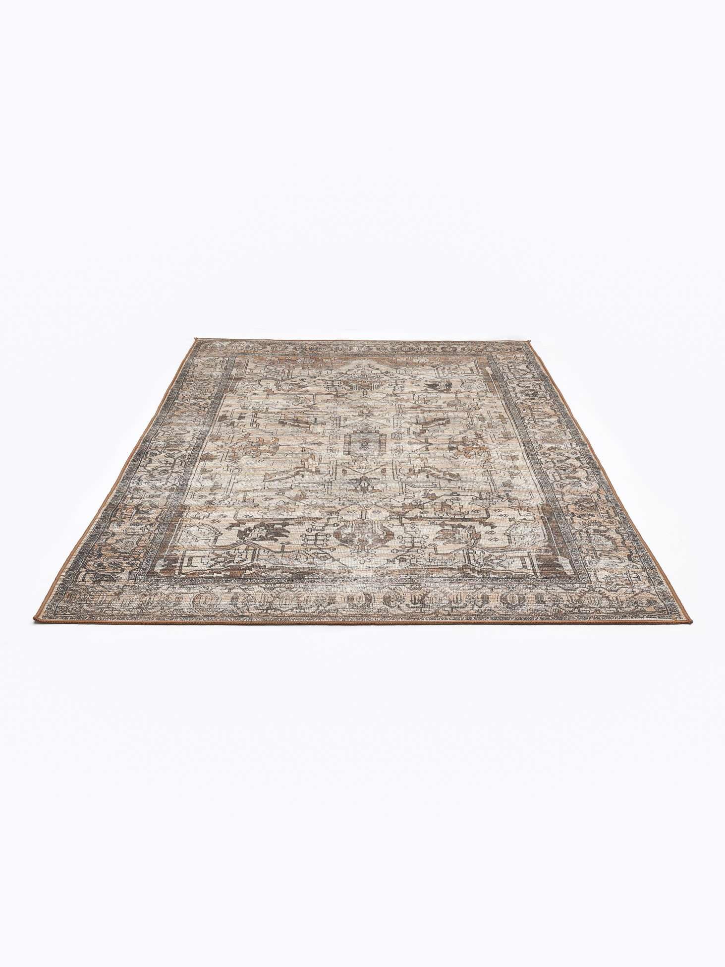 RugVista Oxana Oriental, Dywan, Vintage, 200 x 300 cm, Prostokąt, Niski, Pokój dzienny, Sypialnia, Prać w pralce, Brunatny/Beżowy