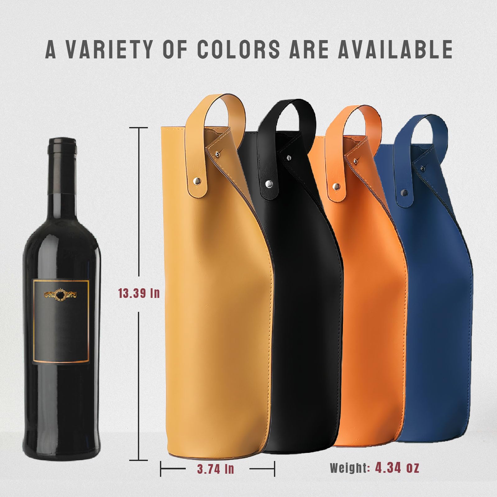 Leather Wine Carrier 2 Bottle Black #36464 | IWA Wine - View #4