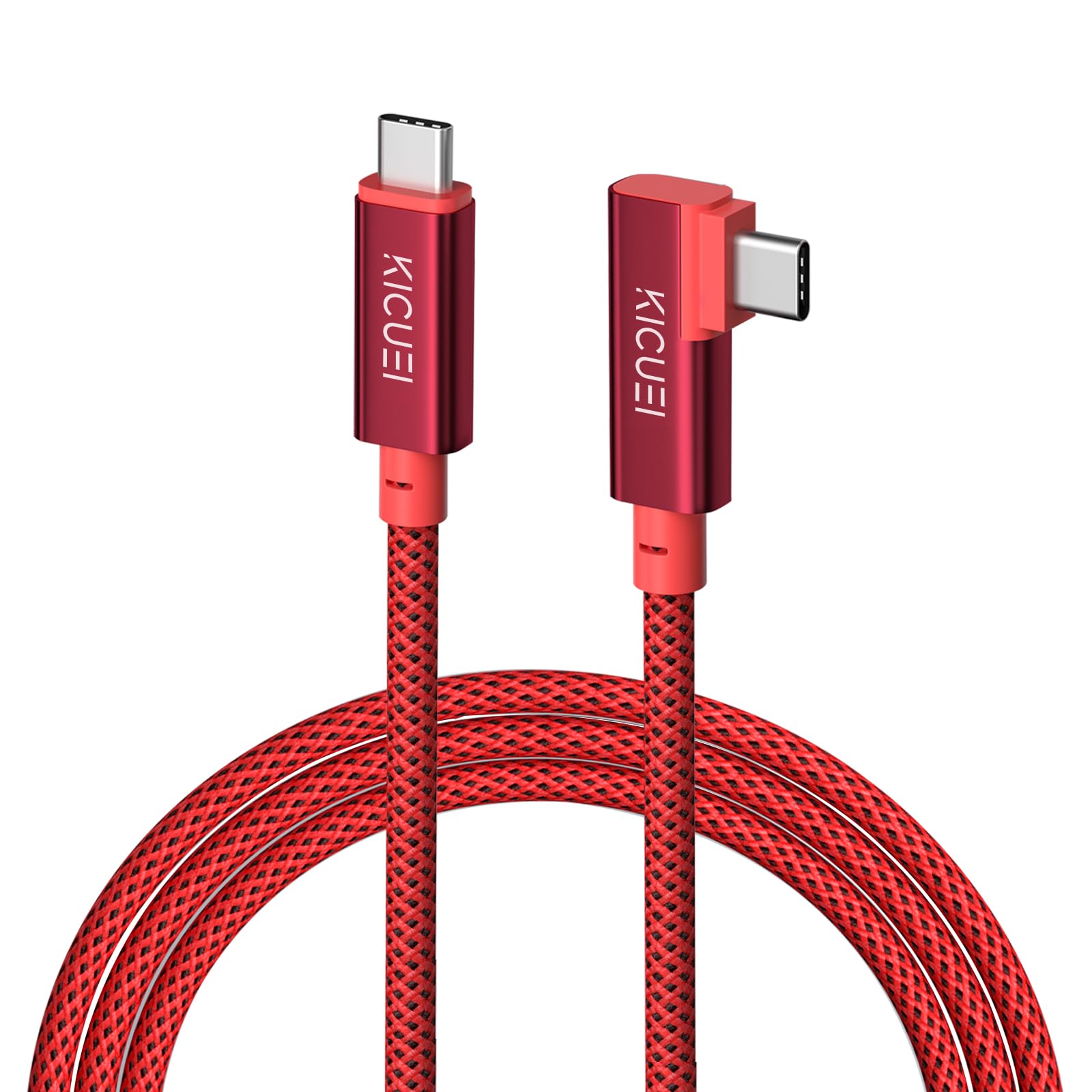 Cable de conexión USB-C a USB-C de 5 m, cable de fotografía en ángulo recto, transferencia rápida de 20 Gbps, 4K a 60 Hz, entrega de energía PD, para cámara y computadora, compatible con Sony