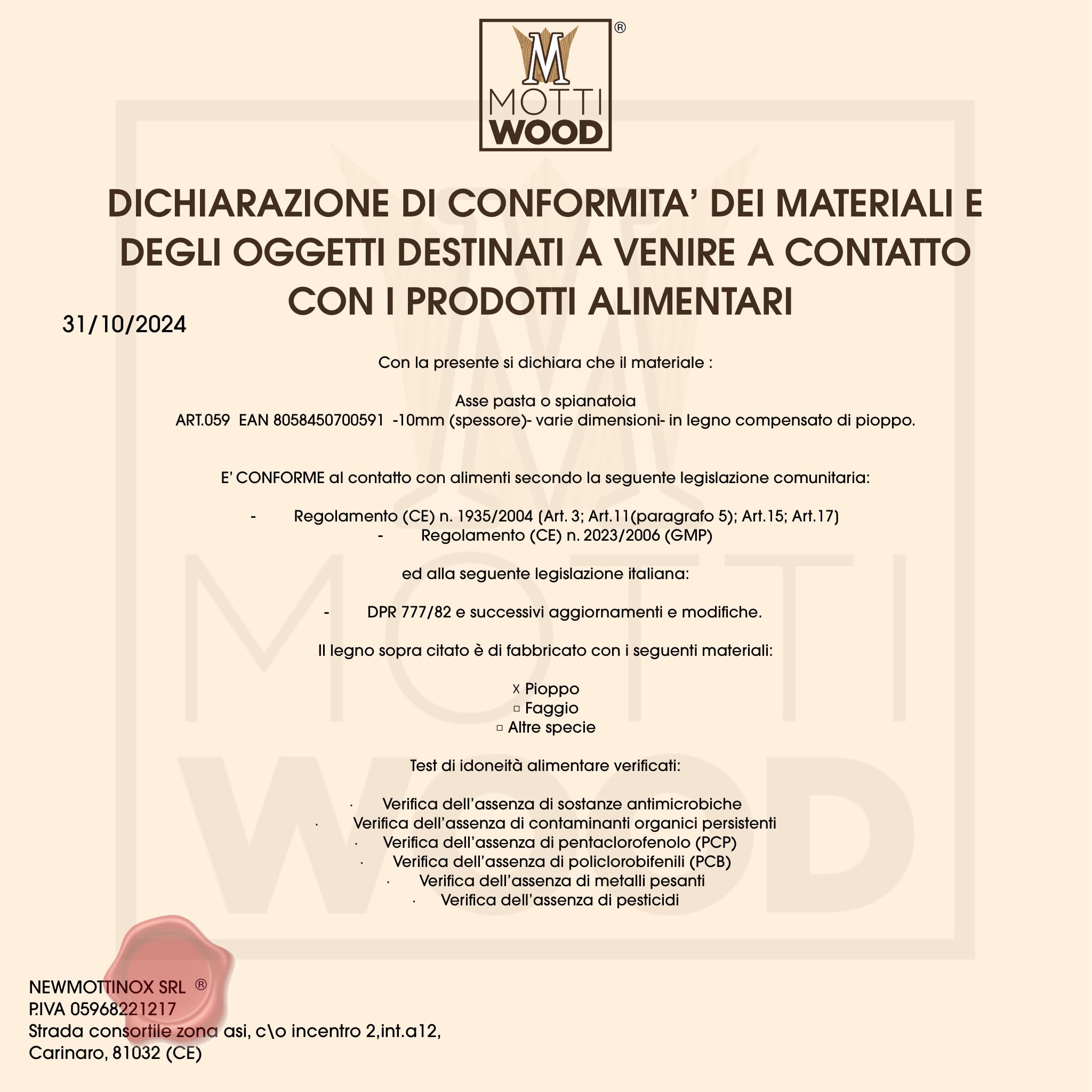 Spianatoia Tavoliere, Asse Pasta Legno Pioppo, Stendipasta con Bordi Laterali, Gradino Anti Scivolo, Made in Italy (70x50)