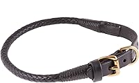 Vista 4 de Alvalley Collar de perro trenzado con hebilla Collar de entrenamiento para perros fuerte y elegante Viene con seis hebras de cuero trenzado a