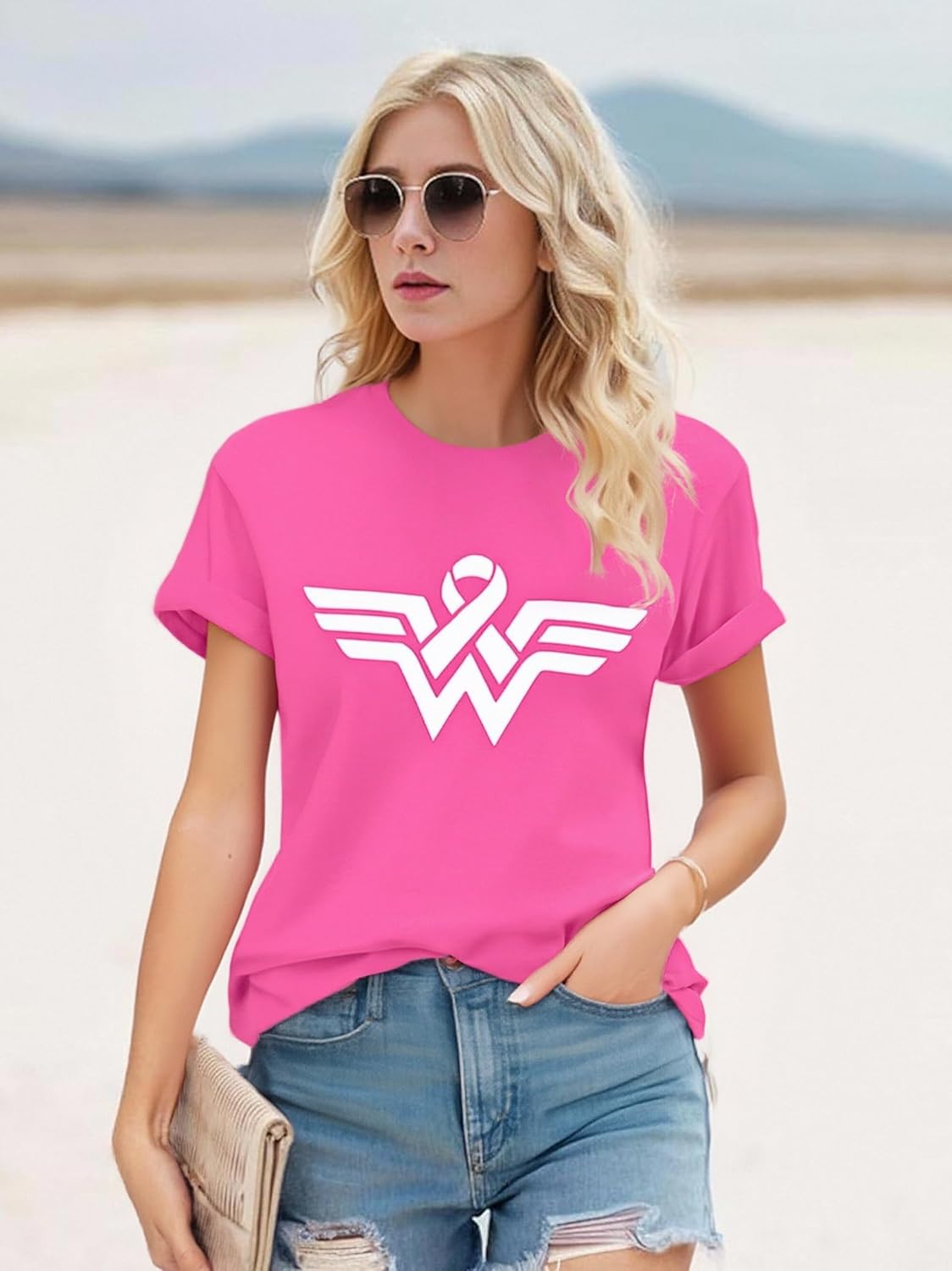 Breast Cancer Shirts for Women Breast Cancer Awareness Shirt Cancer Survivor Shirt Short Sleeve Tops - Image 5