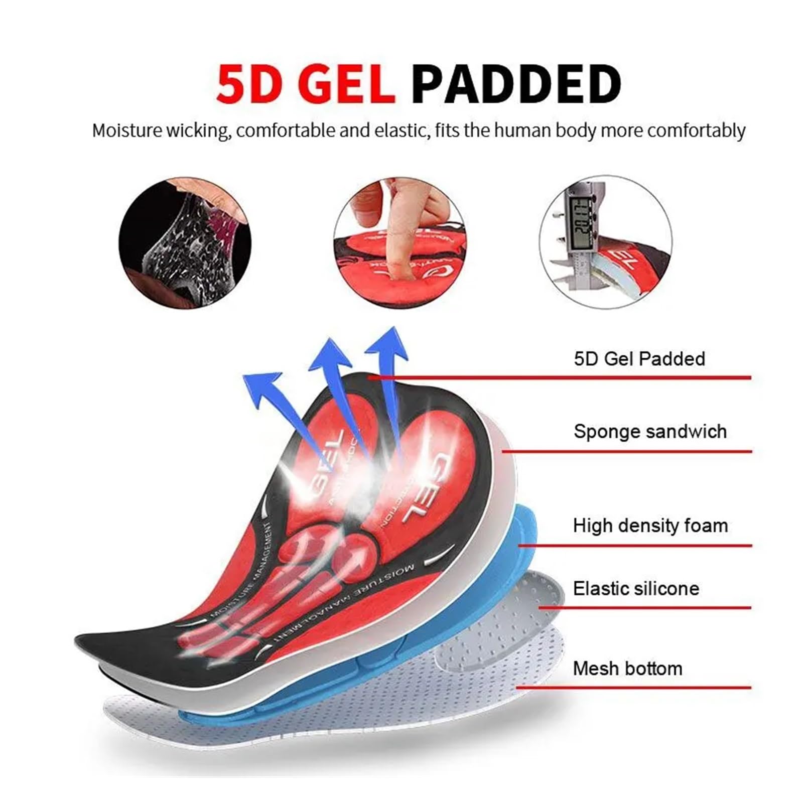 Pantaloncini da Ciclismo Pantaloni da Ciclismo Uomo Pantaloncini da Mountain Bike Sport Professionali Gel Bibs Abbigliamento Estivo da Bicicletta Bib Maillot Accessori per Bici per Sport ciclistici