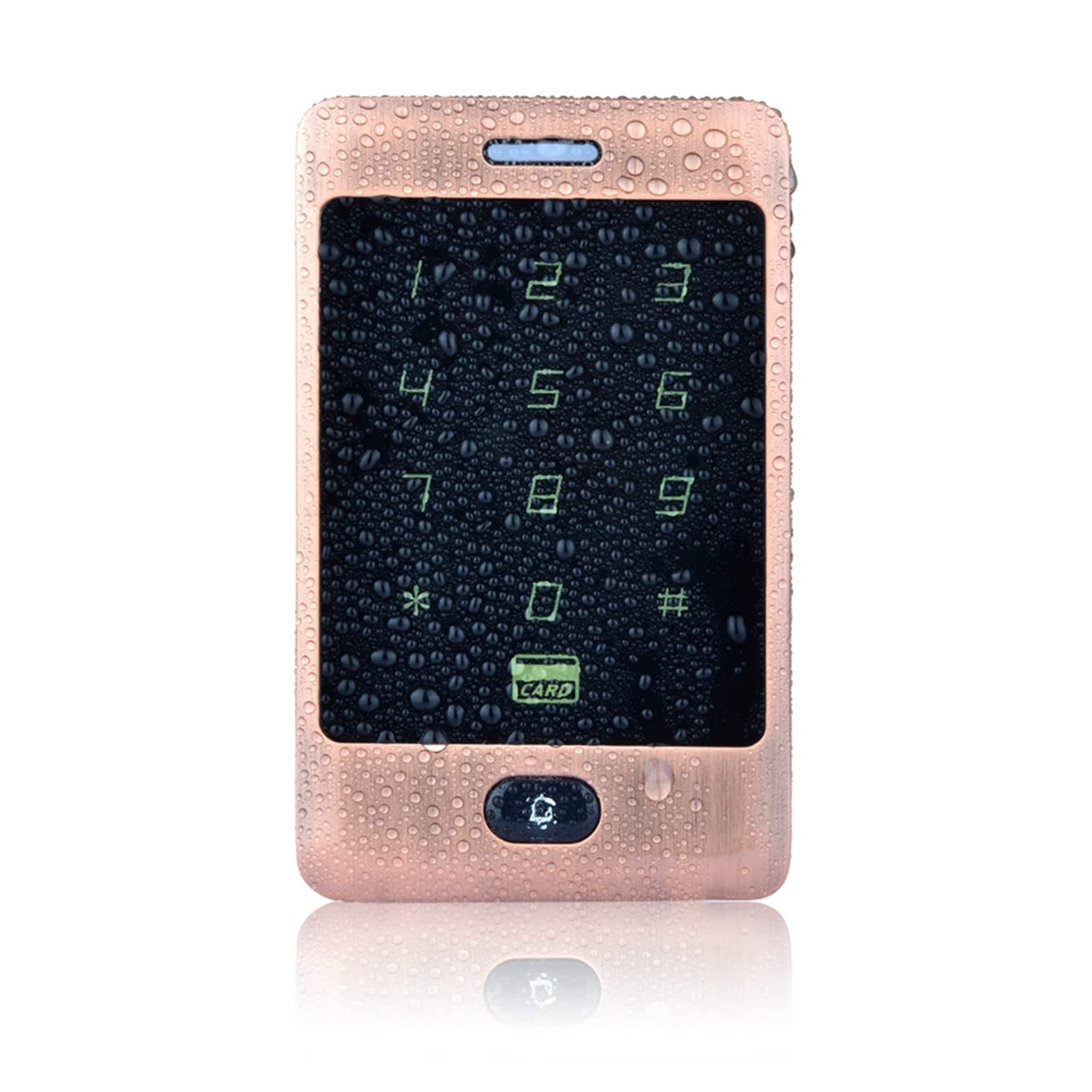 Zeiterfassung für Kleinbetriebe, Wasserdichter Touch Metal Access Control Elektronische Türschloss Elektrische Toröffner Smart Tastatur Fall Reader ID Karte(Fat Rose)