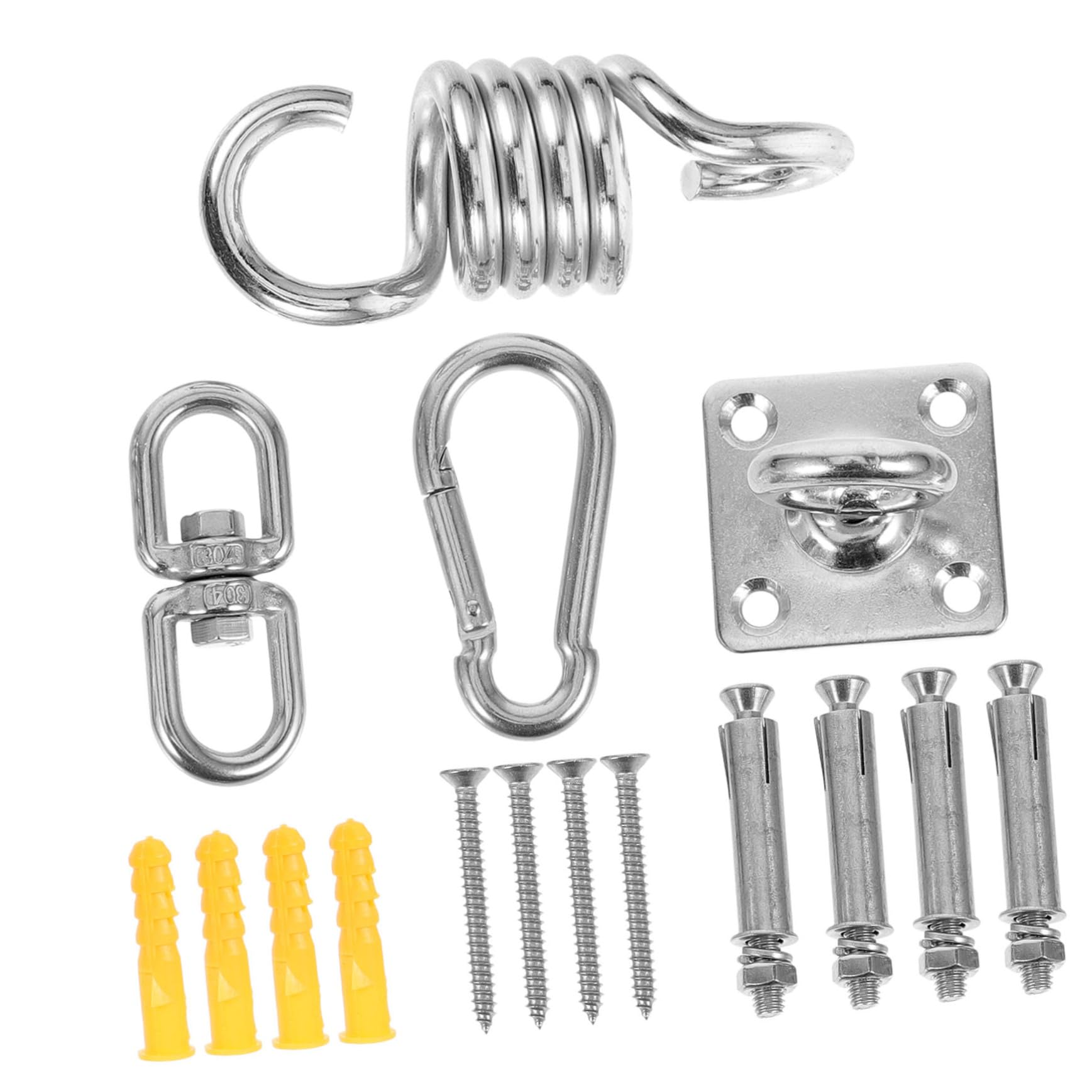 Edelstahl Hängematten-aufhängeset Haken Für Hängematten Deckenhaken Mit Karabiner Schaukeln Und Möbel Witterungsbeständig Und Langlebig