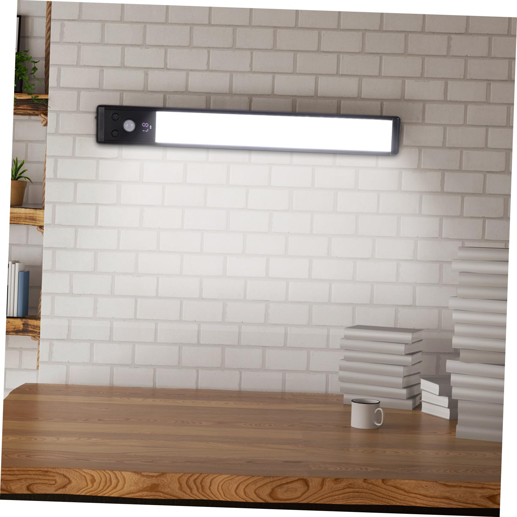 VALICLUD Confezione da 4 Barre Luminose a Led Sottopensile con Attivazione a Movimento, Facili da Installare E con Forte Magnete, Ideali per Cucina, Corridoio, Scale E Altri Ambienti Interni - Nero