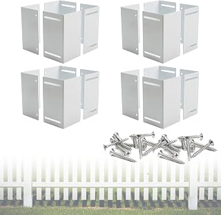 White Adjustable Post Protector Mailbox Post Protector Adjustable Range 3.35-6inch(3.35x3.35-6x6 Post Sleeve) Fence Post Protector Protect Mailbox Deck and Fences from Rain Damage 4Pack WP01