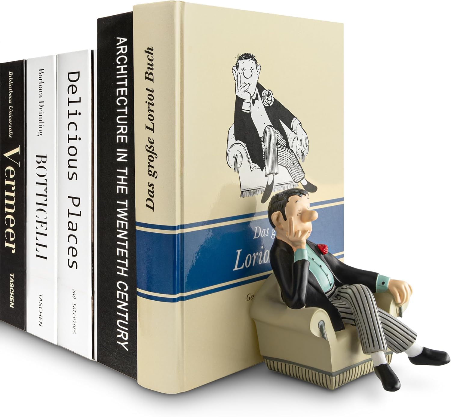 Loriot Buchstütze ''Herr im Sessel 14 cm, ca. 1 kg • 67521 • Büro • Geschenke • Weihnachtliches • Objekte
