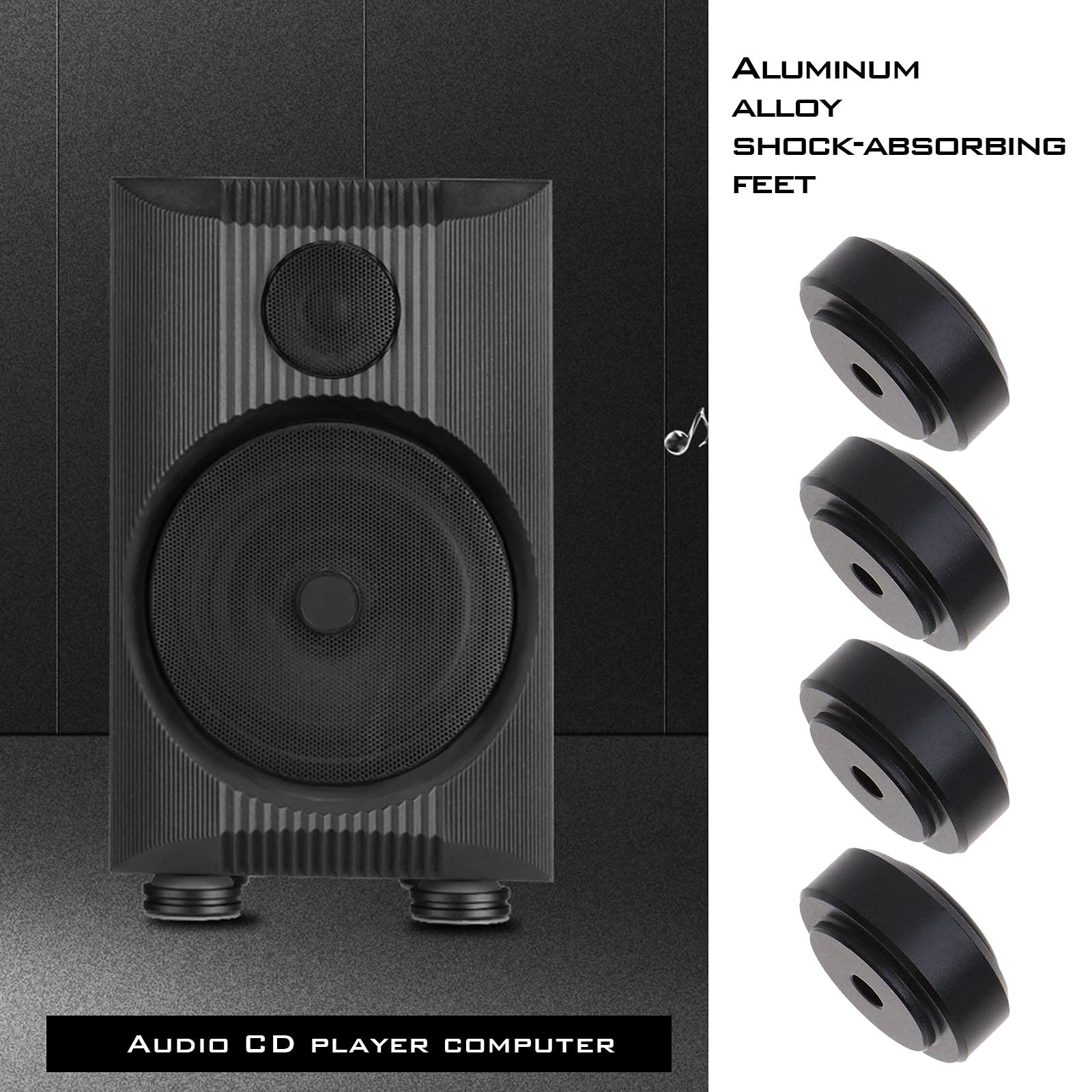 Piedini Amplificatore Audio 4PCS - Antivibrazione In Lega Alluminio - Foto 9