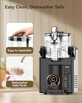 Slushie Machine for Home, CONFAZ 68oz Frozen Drink Maker with 5 Preset Programs, No Ice Needed, LED Display, Auto Clean, Slushy Maker for Margaritas, Frappes, Milk Shake, and More