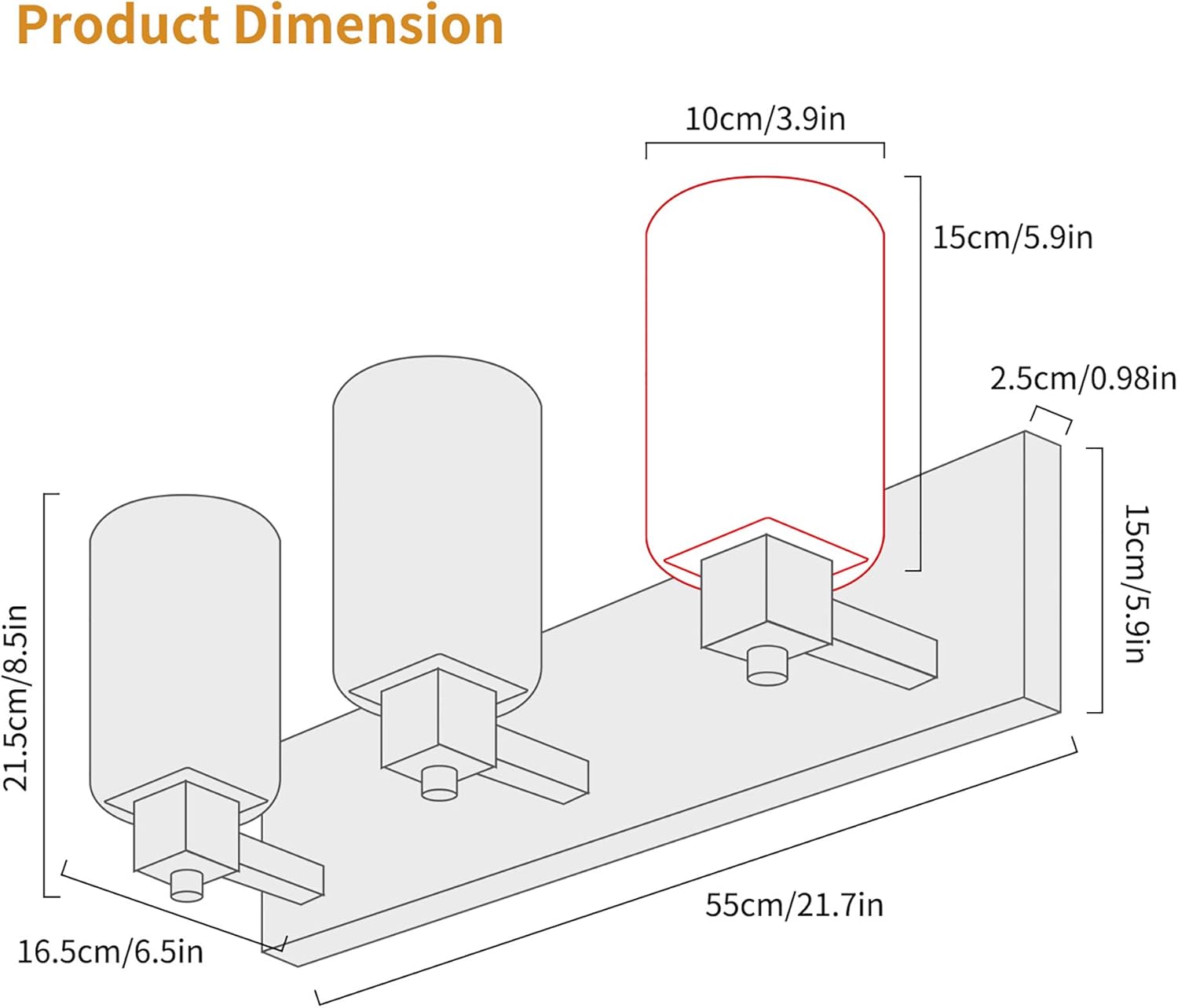 🔥 Crazy Deals UL-Listed 3 Light Bathroom Vanity Light Fixture JACKYLED 3-Light Vanity Bathroom Lighting Wall Mount Brushed Nickel Finish with White Frosted Glass Shade
