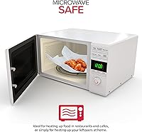 Vista 4 de (250 unidades) Hojas de papel encerado blanco de 12 x 12 pulgadas para alimentos, revestimientos de cestas, cuadrados para sándwich, envolturas