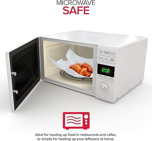 Miniatura 4 de (250 unidades) Hojas de papel encerado blanco de 12 x 12 pulgadas para alimentos, revestimientos de cestas, cuadrados para sándwich, envolturas de