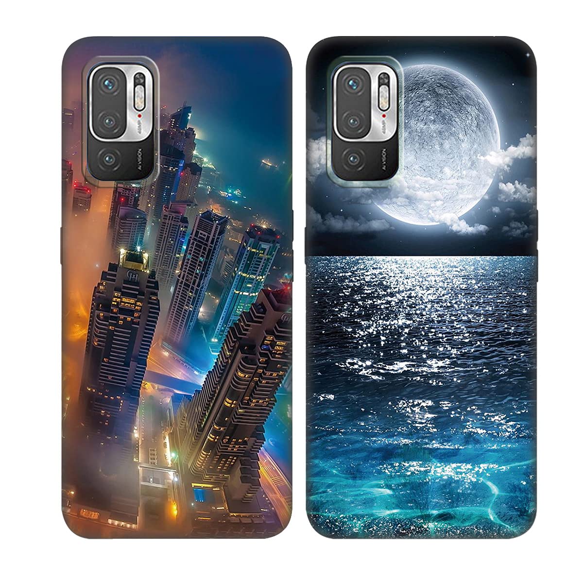 2 Cover Per Xiaomi Redmi Note 10 5G – Custodia In TPU Morbido Con Motivi Gatto E Tigre, Antiurto Sottile - 2