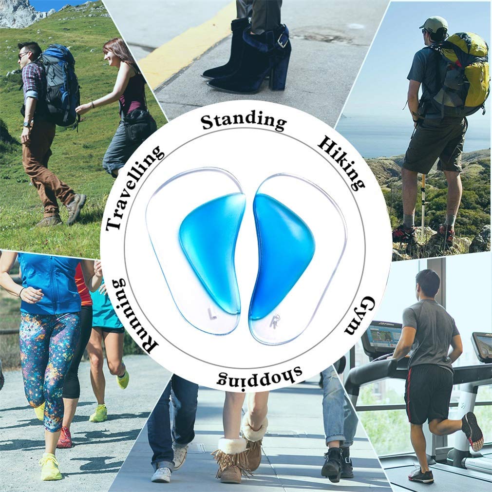 Pedimendtm 4 paia arco pronazione supporti per piedi piatti | soletta Ortottiche neuroma di Morton ammortizzatore per fascite plantare | silica gel Foot Pad cuscino ortopedico | inserti