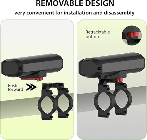 Miniatura 6 de UPPEL 5 luces LED de 2600 lúmenes súper brillantes para bicicleta de noche, luz de bicicleta extraíble para faros delanteros de bicicleta, 4 modos,