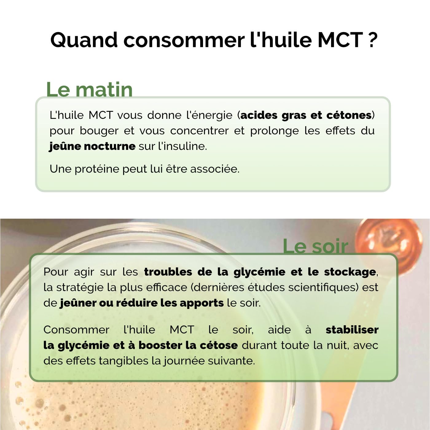 Huile MCT Pure C8 C10 BIO 100% Pure par Distillation | Nutribe Laboratoire en France | Concentration, Bien-Être cérébral, Intestin, Soutien du Métabolisme