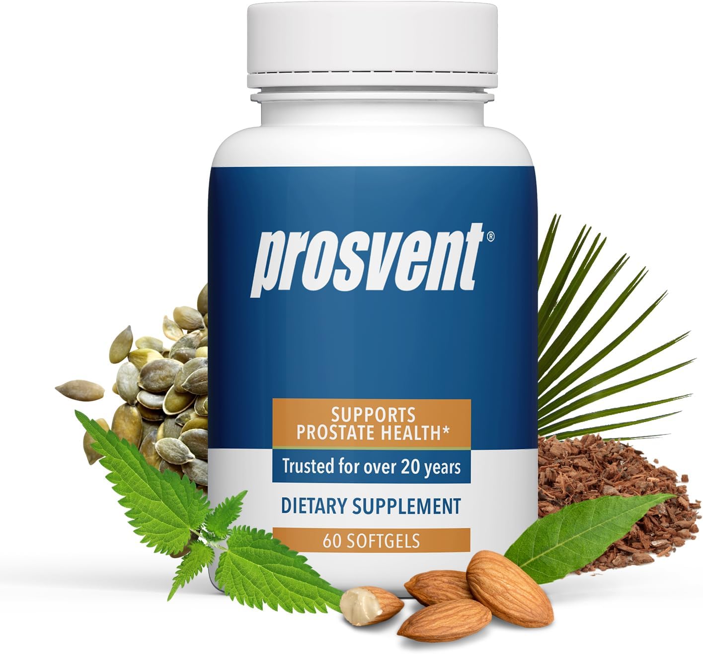 - Prosvent Advanced Men's Prostate Support Natural Supplement with Saw Palmetto, Vitamin D, and Zinc to Ease Urinary Frequency & Urgency (60 Count)