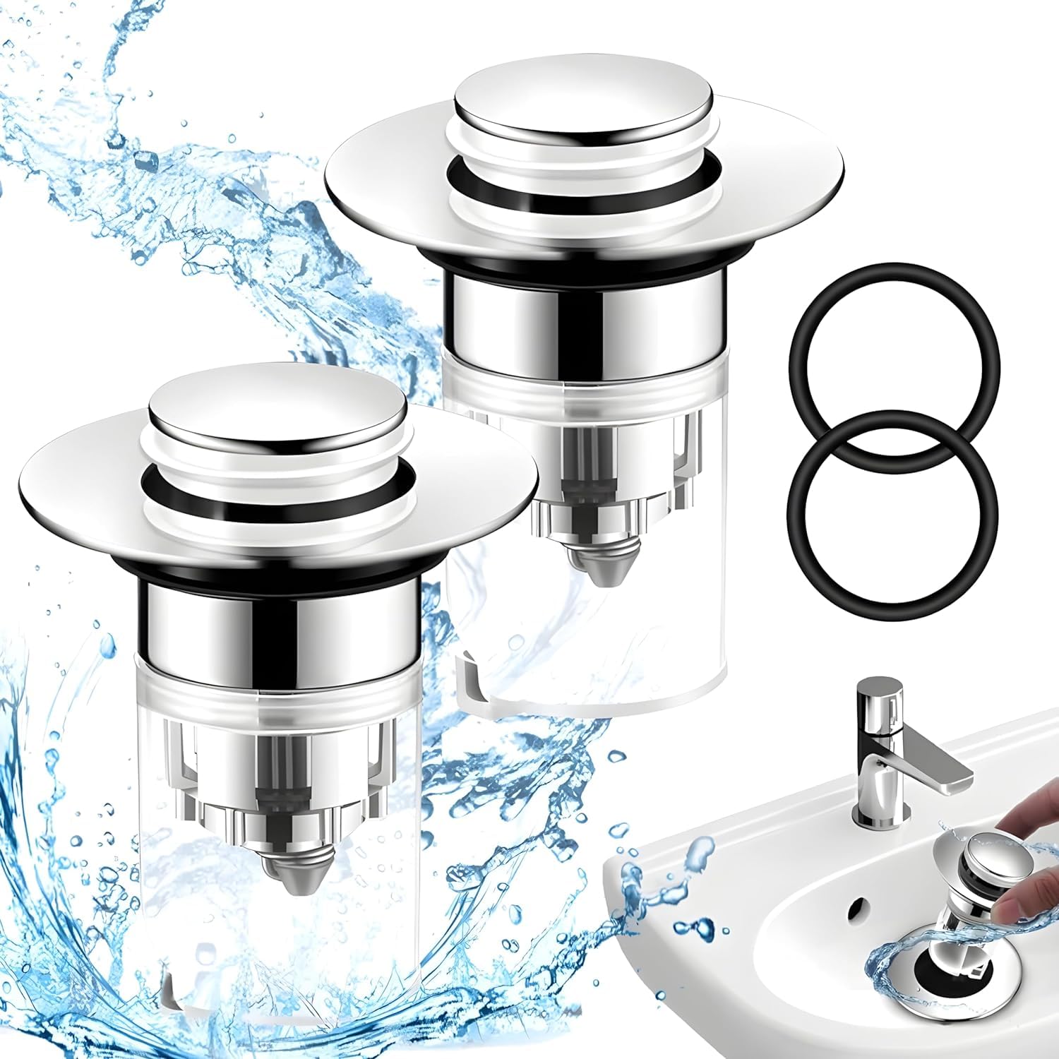 Boniry 2 PCS Kitchen Sink Strainer | Stainless Steel Sink Strainer, Durable Sink Strainer Basket, Kitchen Basin Strainer, Sink Waste Collector, Sink Filter Net for Effective Waste Drainage (B0D86P4LT1) Amazon Price History, Amazon Price Tracker