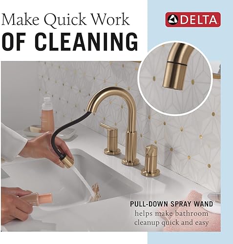 Miniatura 28 de Delta Faucet Nicoli - Grifo con distancia cromado para el baño, para 3 agujeros Inoxidable