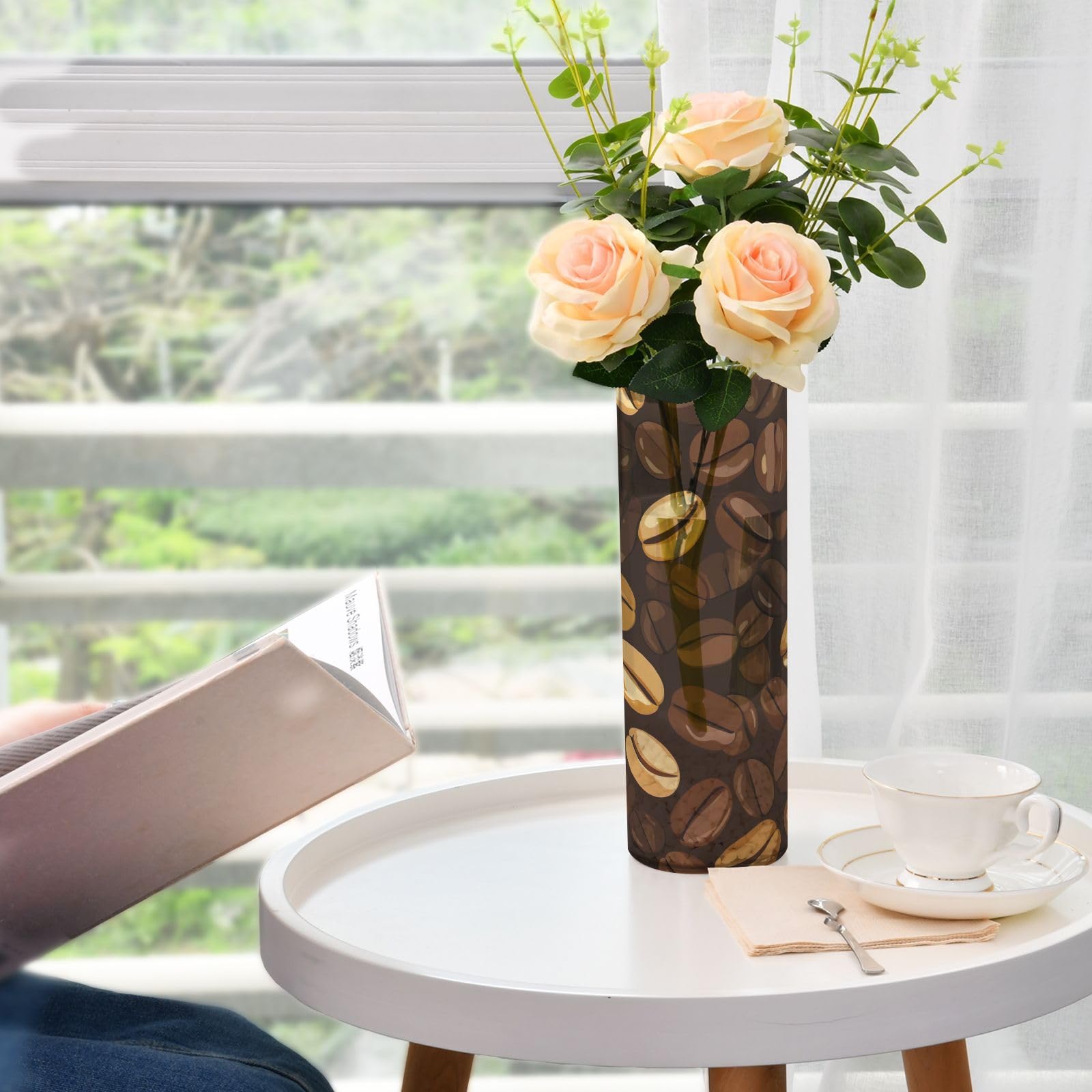 Amazon.com: J JOYSAY Simple Brown Coffee Beans Flower Vases for