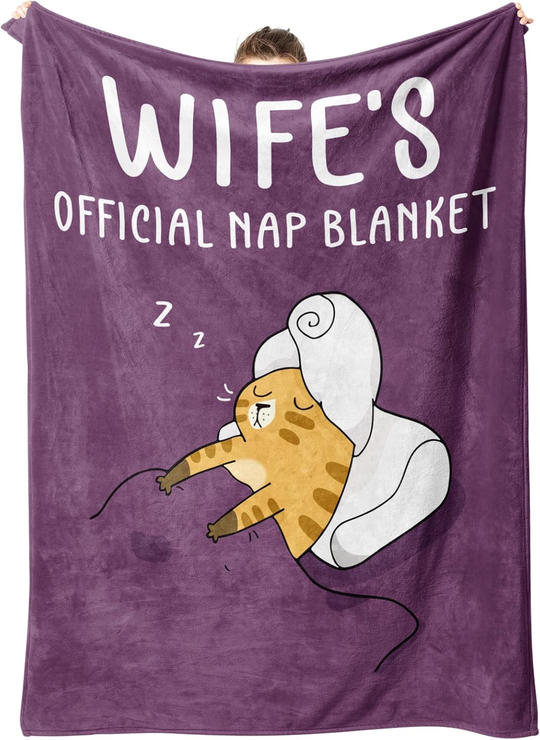 SteadStyle Valentines Wife Gifts from Husband - Gifts for Her Blanket, Wife Birthday Gift Ideas, Wedding Anniversary Romantic Gift for Wifey, Christmas Mothers Day Present for Her 60"X 50" (Purple)