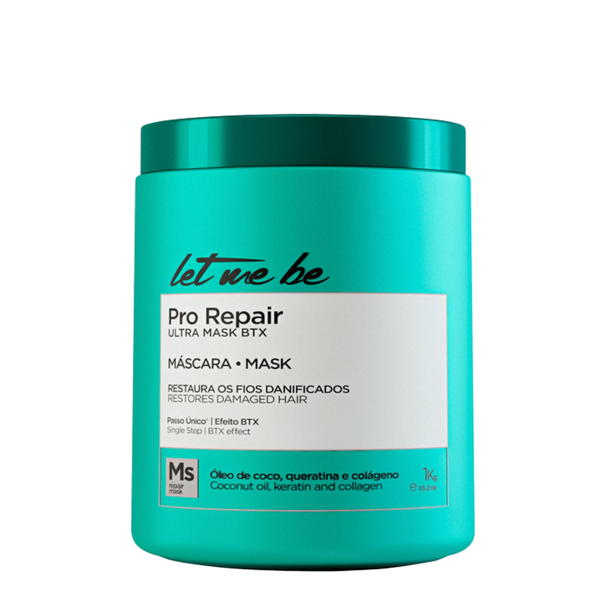 Let Me Be, BTX Capilar Pro Repair Ultra Mask One Step, Professional Volume Reducer, Coconut Oil Keratin and Collagen