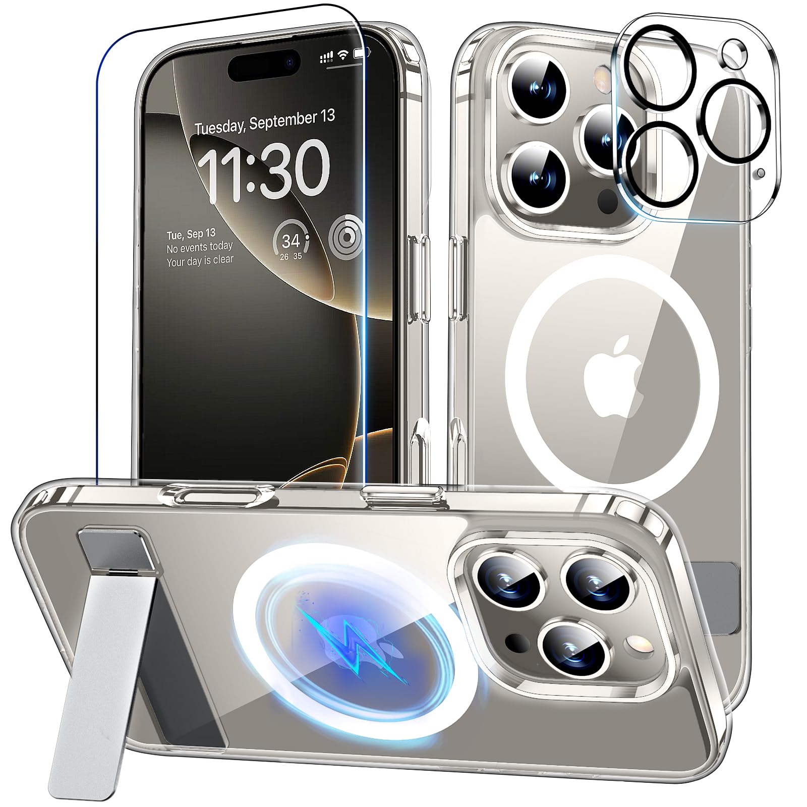 xiwxi Kickstand Case for iPhone 16 Pro