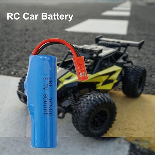 Miniatura 6 de KBT - Paquete de 2 baterías recargables de iones de litio de 3.7 V 800 mAh 10C de alto drenaje con conector JST de 2 pines y cable de carga USB para