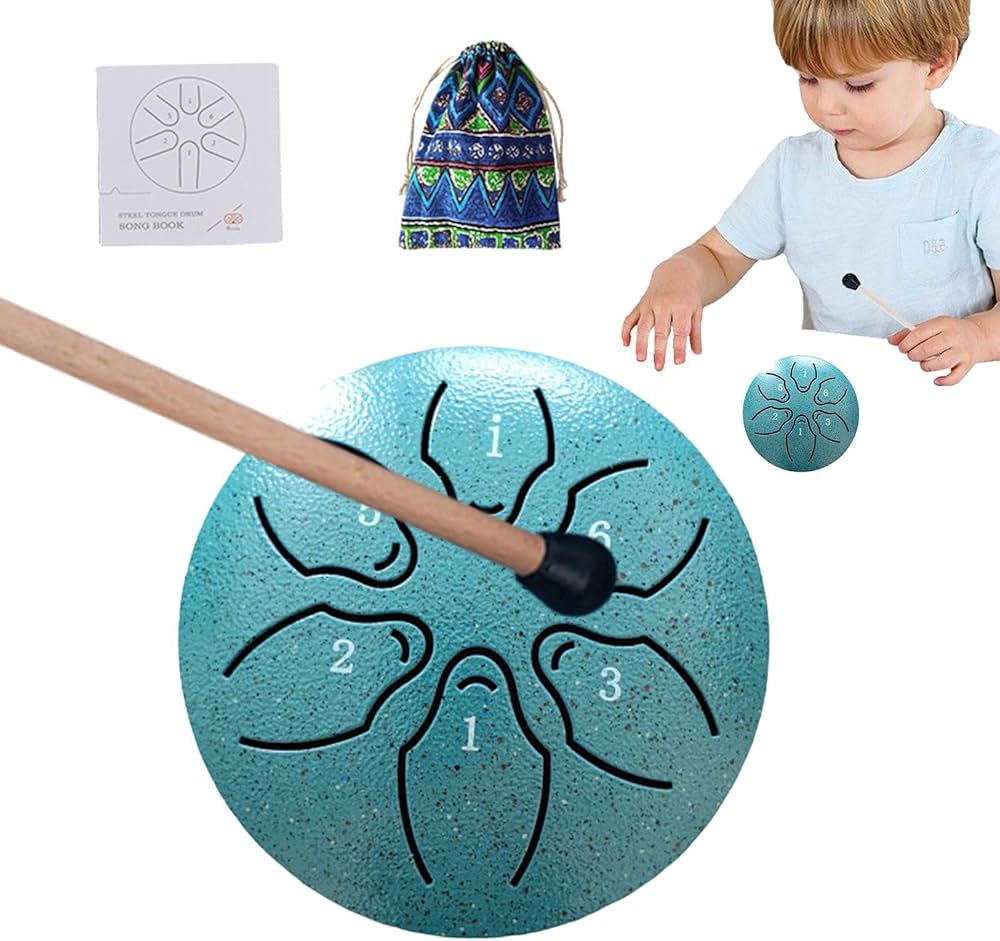 Rain Drum for Outside,3in 6 Notes Steel Tongue Drum Rain Chime