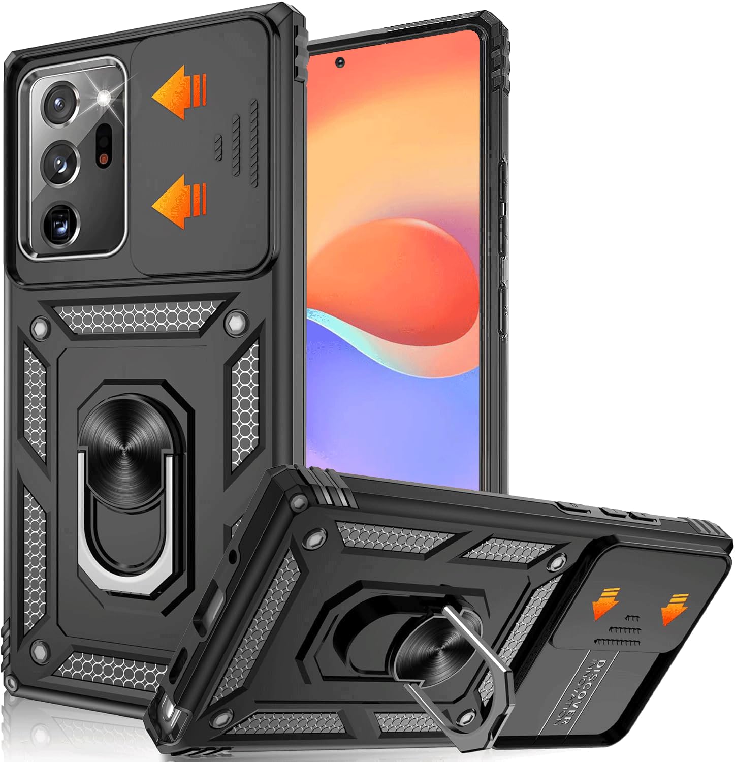 Handyhülle für Samsung Galaxy Hülle mit Kameraschutz, Panzerhülle Schutzhülle