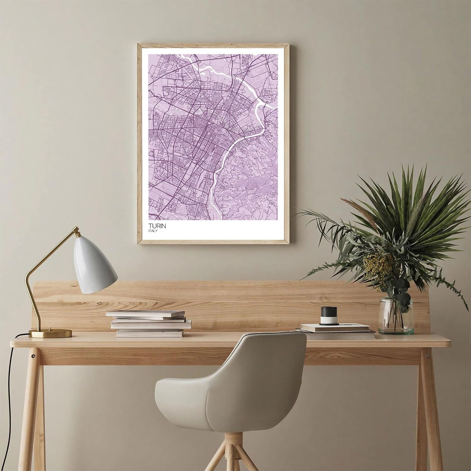 Modern Colored Poster of Turin Italy 9 | 11x17 12x18 16x24 24x36 Minimal Unframed Print Wall Art | Minimalism Hometowm City Traveler Gift | Minimalist Home Office Decor