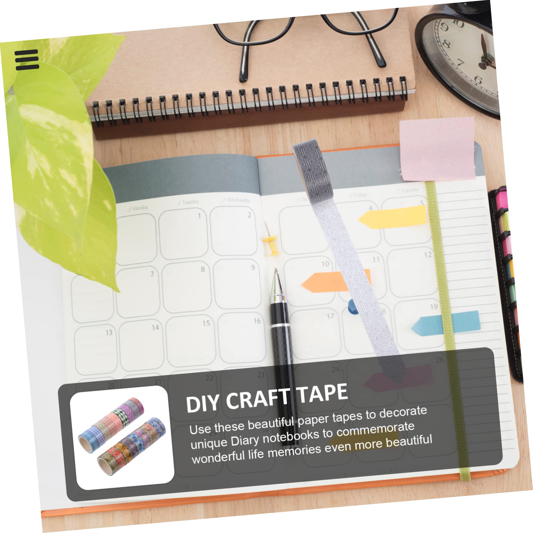 TEHAUX 51rotoli Nastro Adesivo Decorativo Washi Con Motivi Floreali Carta Per Scrapbooking e Fai Da Te Per Adatto Per Pianificatori e Decorazioni Personali