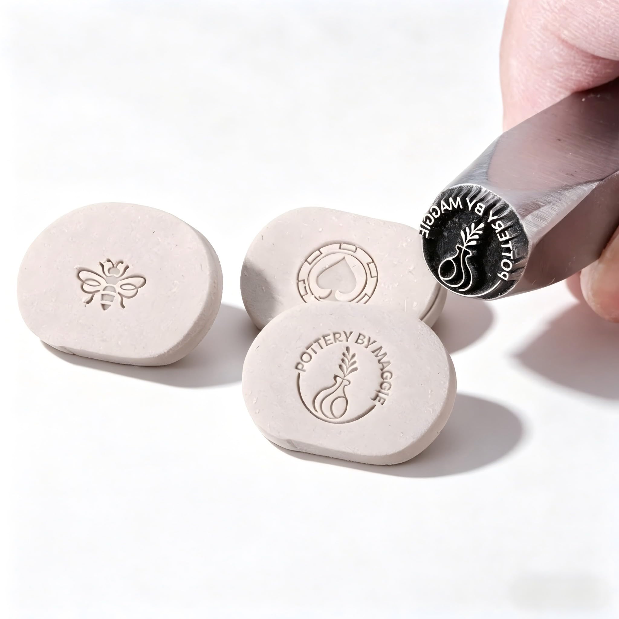 Personalized Stamp for Jewelry and Clay, Custom Metal Signature Stamp, Steel Name Stamp for Pottery and Maker's Mark