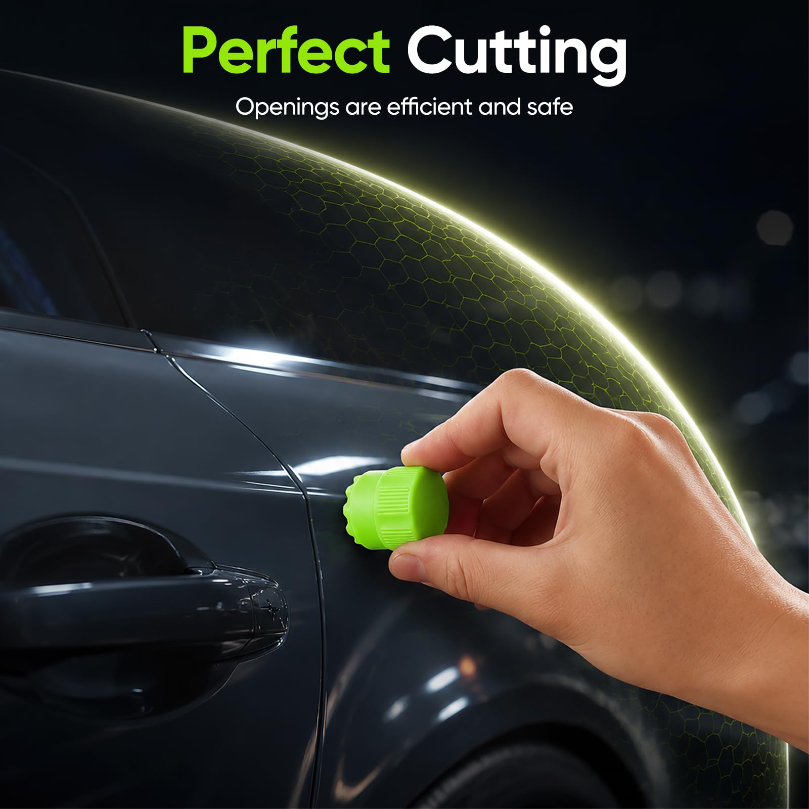 Sensor Cutter Kit, 16-25mm Parksensor-kit Lochfräser für PDC Sensoren Cutter Parksensoren Fahrzeugsensoren Kratzfester Bruchsicherer Autofolien Schablonenschneider In 10 Größen für Fahrzeugfolien