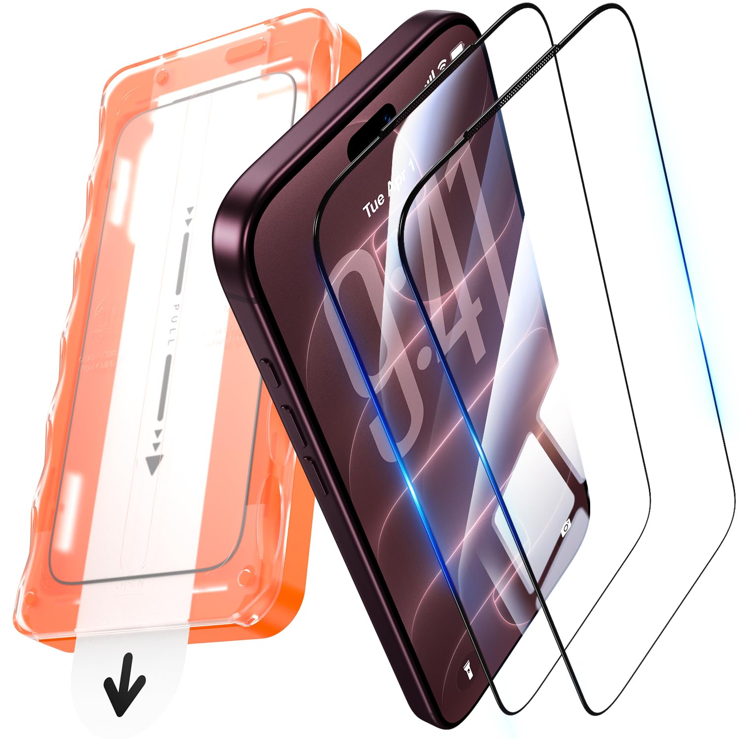 UniqueMe für iPhone 18 Pro Max für Panzerglas, 9H-Härte - 2 Stück Folie