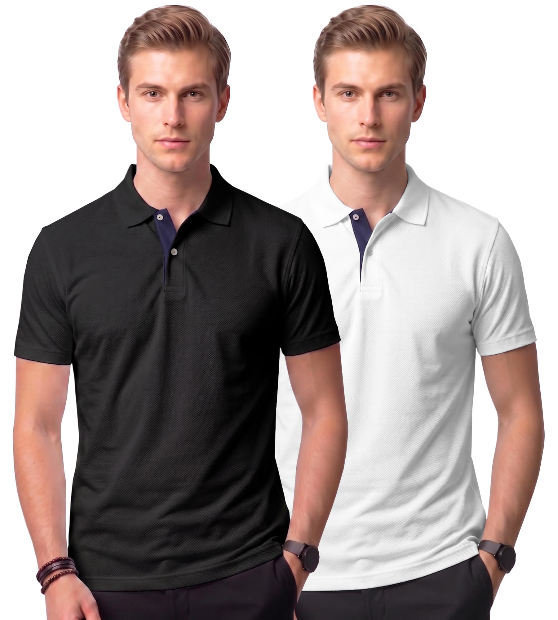Dry Fit Polo Combo Tshirts for Man | Regular Fit | Quick Dry Mars Fabric Polo T-Shirt with Collar for Men-image-6