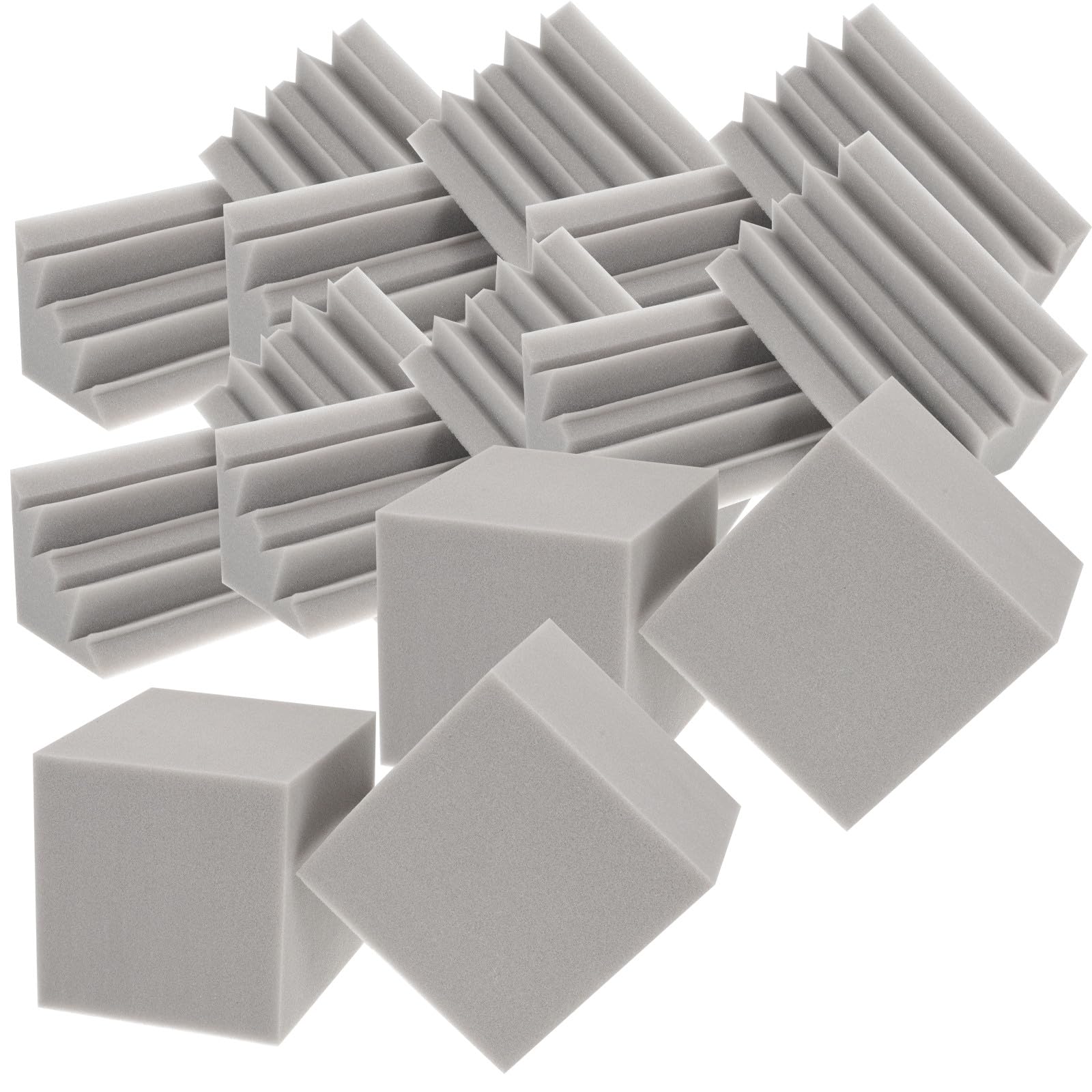 Ipetboom Trappole Acustiche Angolari per Bassi 16 Pezzi in Spugna Fonoassorbente Ignifuga per Home Theater e Sale Cinema Design a Piramide e Cubo