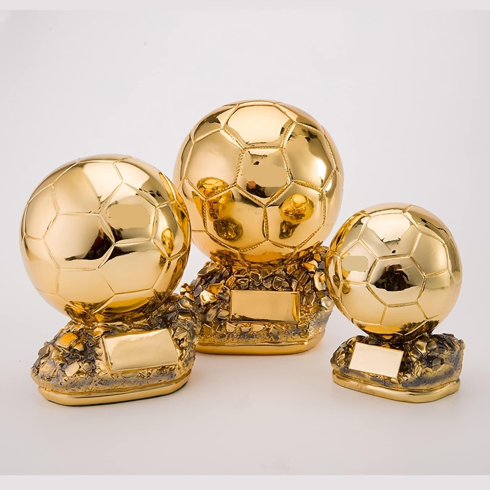 Generico Adorno decorativo con forma de balón de fútbol, estatua de resina para casa, oficina y estante