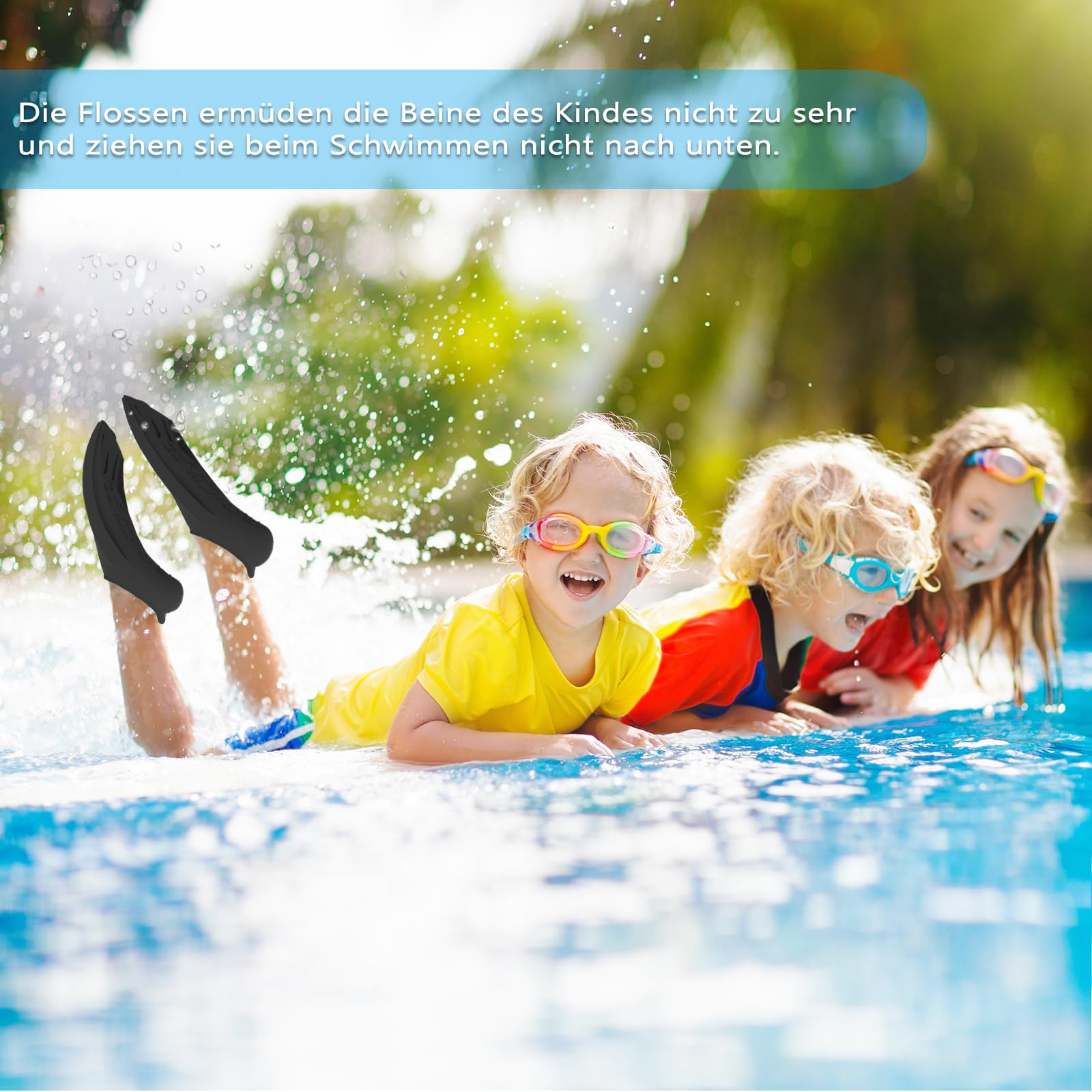 Aletas de natación para natación, Aletas de natación para niños, Aletas de natación para Entrenamiento, Aletas de Silicona Flexible para jóvenes, Aletas de natación para Adultos, Mujeres y