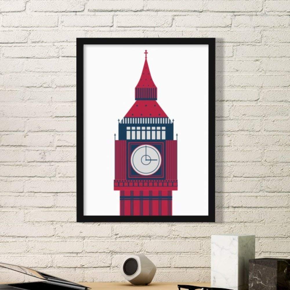 Cadre photo Big Ben avec impression d'art de qualite superieure et finition noire epuree