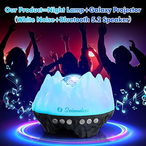 Miniatura 7 de Proyector de galaxia 2 en 1 20 y luz nocturna proyector de estrellas Seianders con 33 efectos de luz altavoz Bluetooth y proyector de luz de galaxia