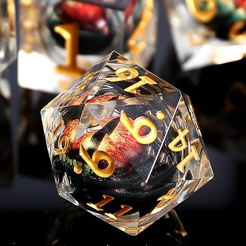 Juego de dados poliédricos D&D, juego de dados de globo ocular DND, juego de dados de mazmorras y dragones para juegos de mesa de rol