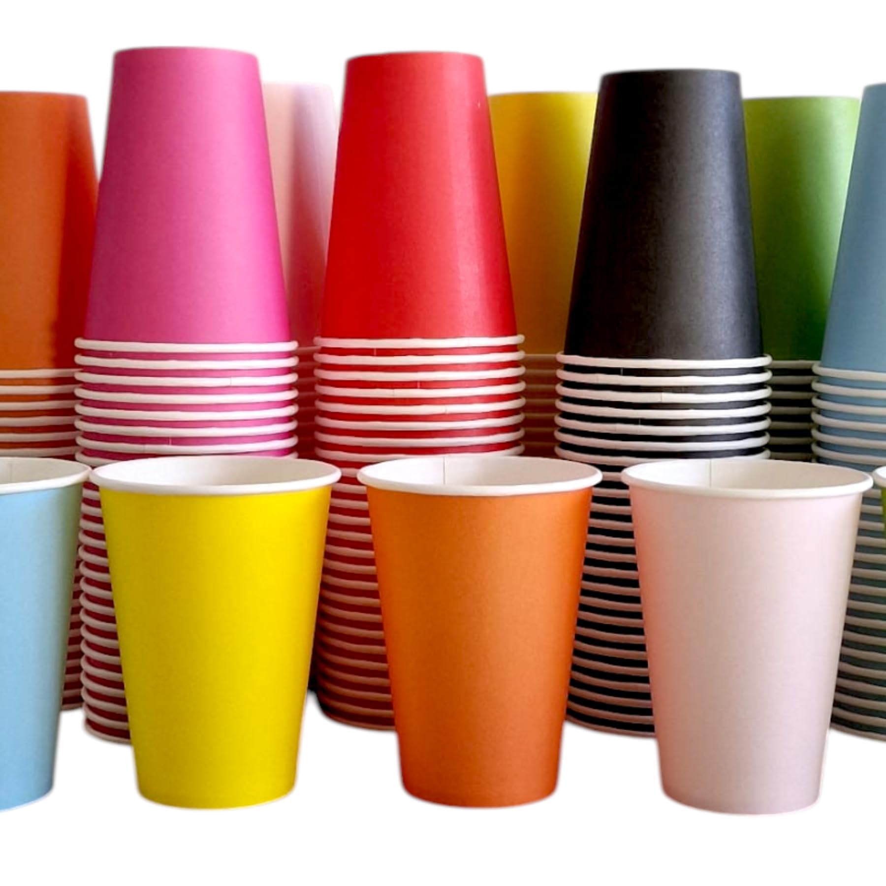Gobelets en papier coloré jetables 200ml Mecup biodégradables pour boisson chaude