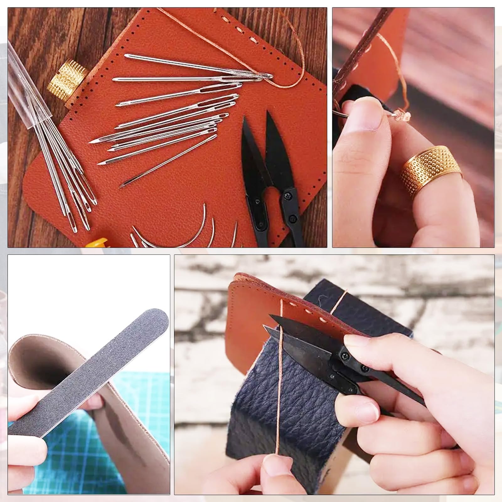 Set Di Attrezzi Per Pelle, Macchina Per Cucire In Pelle Set Per Cucitura In Pelles Clip Per Pelles Per Cucire A Mano Strumento Per Cucitura In Con Clip Di Fissaggio Per Cucito A Mano FaiDaTe