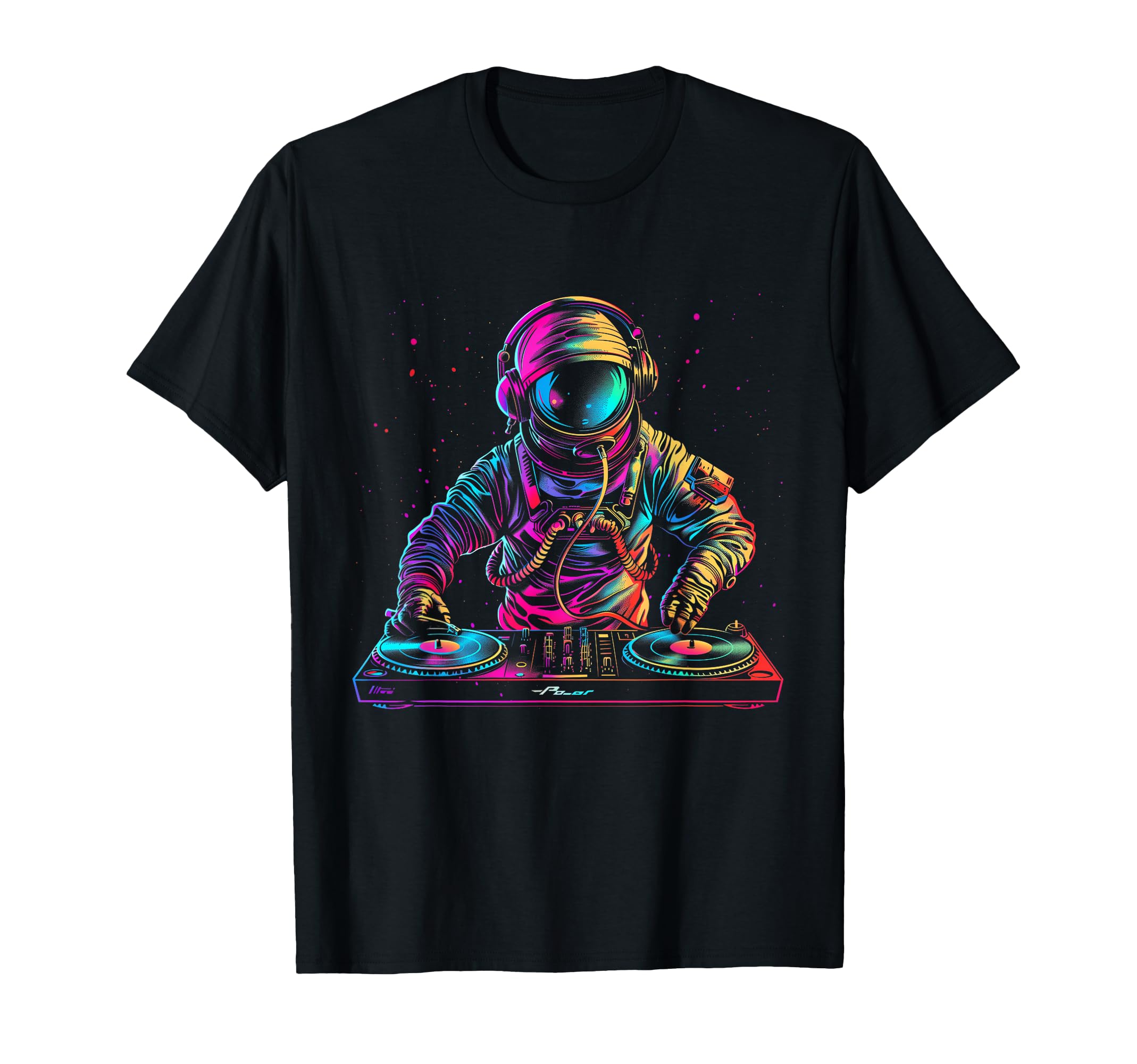 DJ Astronaut Space EDM Techno House Music Vinyl Record T-Shirt