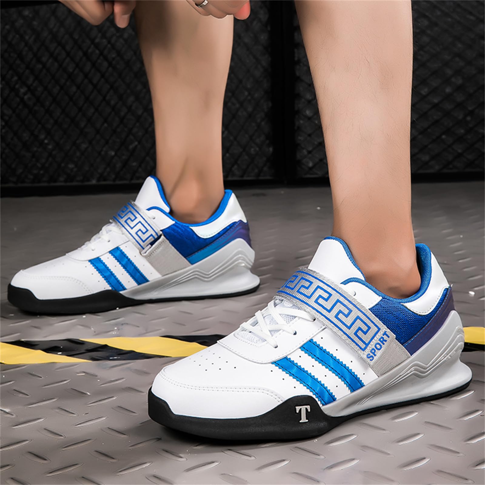 JiuQing Chaussures D'haltérophilie Hommes Chaussures De Cross-Training Plates Et Antidérapantes pour Squats Et Haltérophilie