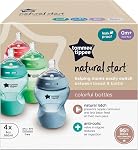 Tommee Tippee Closer to Nature Baby Bottles | Slow Flow Breast-Like Nipple with Anti-Colic Valve (9oz, 4 Count) | Fiesta Fun Time
