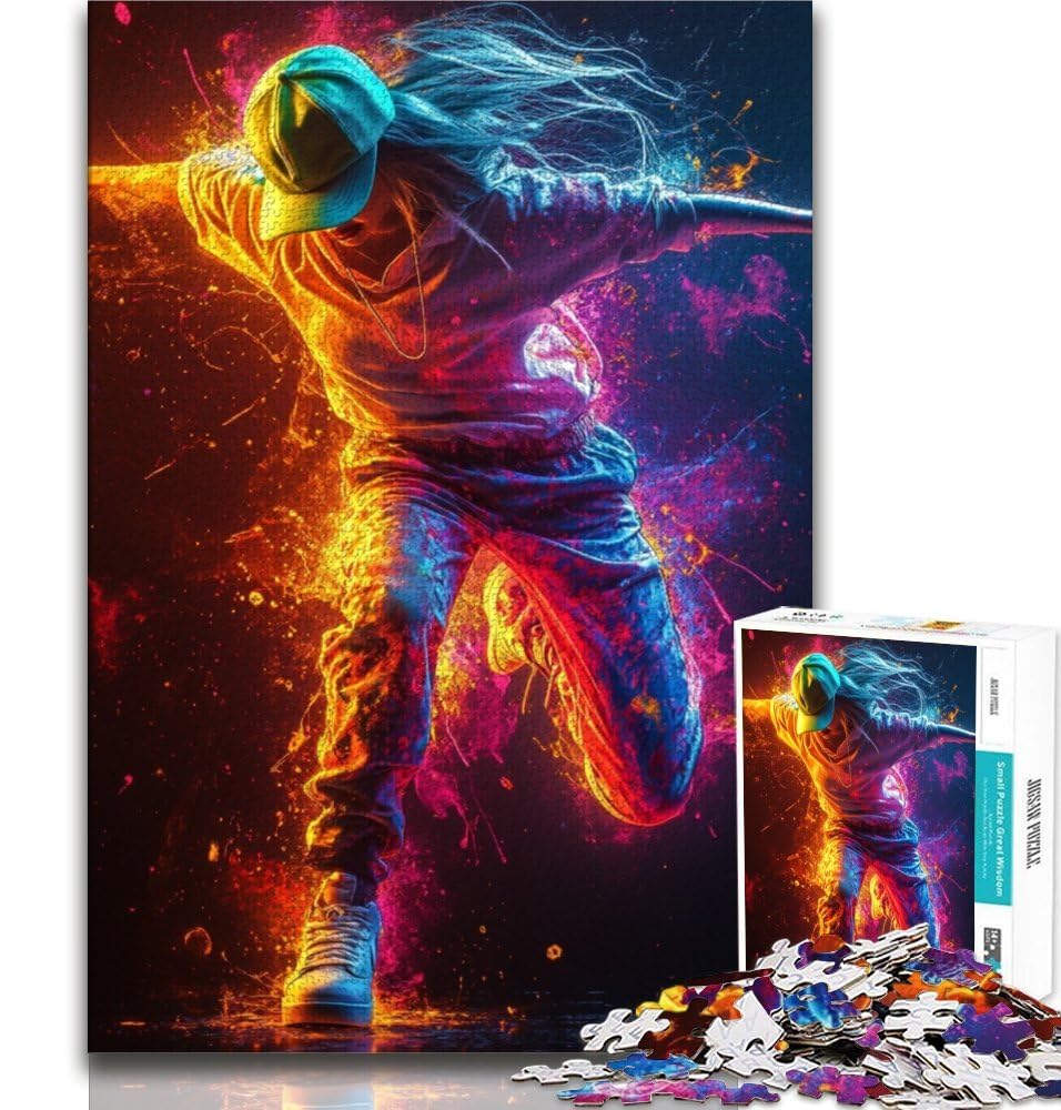 1000 Piece Jigsaw Puzzles for Adults Gifts Street Dance Girl,learning Educational Toys Fun at Home Activities,Birthday Present,Travel Gifts 38x26cm
